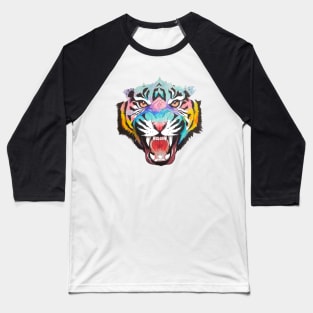 Rainbow Tiger Baseball T-Shirt